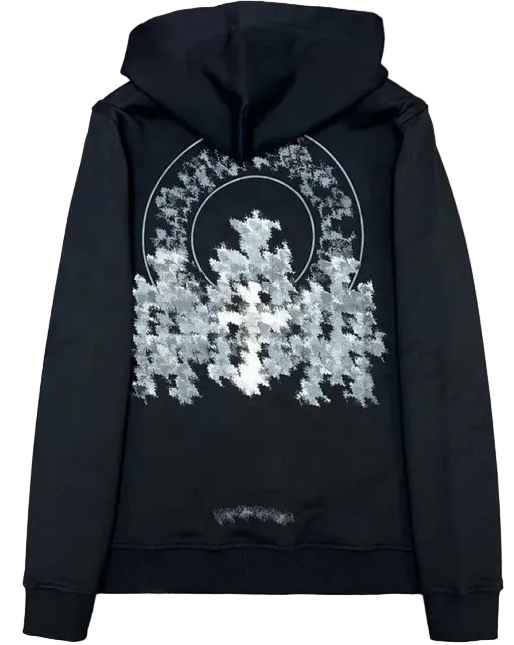 Chrome H Floral Cross-Sleeve Hoodie 'Black/Grey'