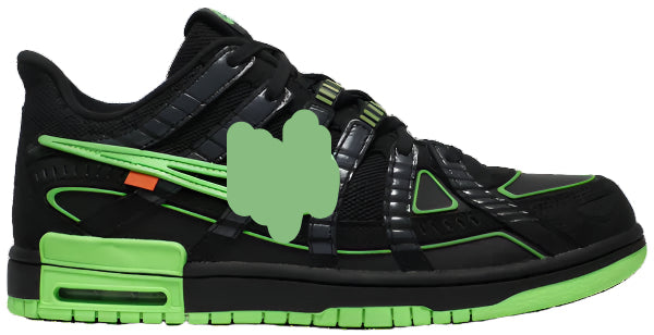 OW Rubber Dunk Green strike