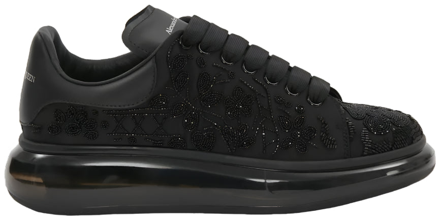 AM Oversized Sneaker 'Botanical Beads Embroidery - Black'