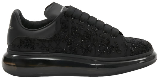 AM Oversized Sneaker 'Botanical Beads Embroidery - Black'