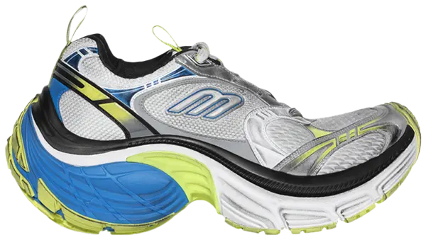 BB 10XL Sneaker Worn-Out - White Fluo Yellow Blue'